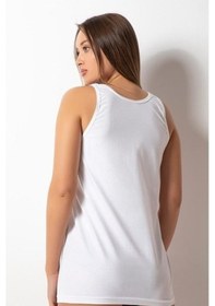 Resim Mecit Pijama 6 Lı Paket Özlem Bayan Işlemeli Geniş Askı Atlet Beyaz 1309 