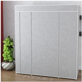 Resim Genel Markalar Çelik Profilli Çift Yandan Raflı Bez Dolap - Gri 
