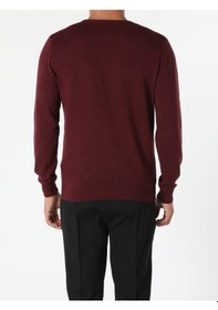 Resim Colin's Regular Fit Bisiklet Yaka Erkek Mor Kazak CL1051445_Q1.V2_PUM 