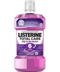 Resim Listerine Total Care Diş Koruması 6 Etki 1 Arada Hafif Nane Ağız Bakım Suyu 500 ML 