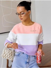 Resim Iren Renetti Büyük Beden Spor Sweatshirt. 99301557 Açık Pembe 