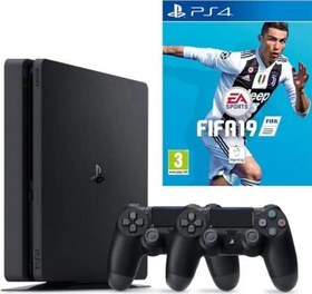 Resim Playstation 4 Slim 500 GB Oyun Konsolu + 2. Kol + Fifa 19 