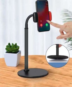 Resim 360 Ayarlı Metal Standlı Masa Üstü Metal Gövde Telefon Tutucu Telefon Standı 