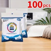 Resim 100/200 adet Çamaşır Rengi Yakalayıcı Levha - Boya Tutma ve Anti-Transfer, Toksik Olmayan ve Septik Güvenli, Karışık Yıkamalar için Mükemmel, Giysiler için Kir ve Lekeleri Önleme, Çamaşır Boyama | Rengi Yakalayıcı Levhalar | Septik Güvenli 