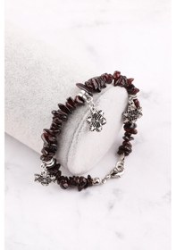 Resim Garnet - Lal Doğal Taş Kırıktaş Bileklik Çok Renkli 
