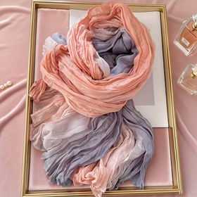 Resim Kadın Şık Çok Renkli Gradyan Eşarp - Yumuşak Kahverengi/ - İlkbahar/Sonbahar/Kış için Hafif Nefes Alabilen Kumaş - Bohem Tarzı Aksesuar, Günlük ve Resmi Kıyafetler için - Çok Yönlü Katmanlama Parçası, Kış Modası, Sofistike Tasarım, Moda Tutkunları 