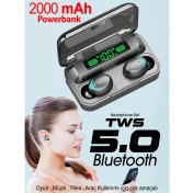 Resim Digi Monster TWS Çok Amaçlı Bluetooth 5. 0 | Dokunmatik | Powerbank Özellikli | Spor–Müzik Evreleri için Uyumlu 