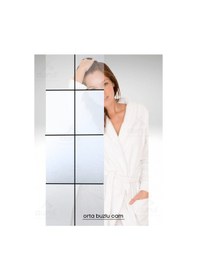 Resim Durul Duşakabin Kare Siyah Çizgi Ortası Buzlu Siyah 