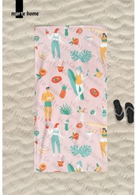 Resim Marte Home Summer Times Basklılı Plaj Havlusu Renkli 