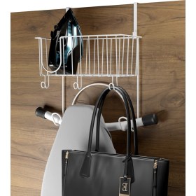 Resim Pratik Kapı Arkası Ütü Masası ve Askı Organizeri Beyaz 