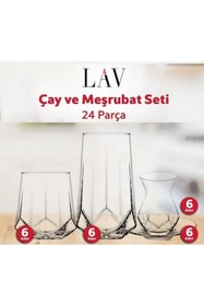 Resim MATMEL 4 ADET LAV Alya 24 Parça Cam Çeyiz Seti 