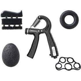 Resim Valkyrie 5-60 KG 5'li El Parmak Bilek Güçlendirici Egzersiz Aleti Seti 