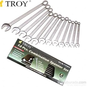 Resim Troy 21512 Kombine Anahtar Takımı - 12 Parça (6-22Mm) 