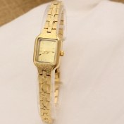 Resim 2xudc Altın Beyaz Yüzey Izle Retro Popüler 18K Altın Küçük Kadran Takvim Kuvars Izle Solmadan 30 Su Geçirmez Güçlü Kadın Izle (Yurt Dışından) 