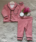 Resim Kırmızı Çizgili Bebek Pijama Takımı 