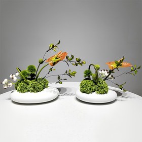 Resim 3 Adet Yapay Yulaf Ezmesi Meyve Buketi Orkide & K 