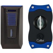 Resim Colibri Slide 2 Torch Çakmak Mavi V Puro Kesici Premium Puro Seti 