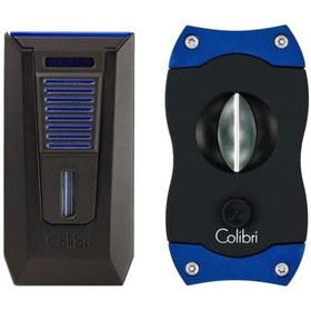 Resim Colibri Slide 2 Torch Çakmak Mavi V Puro Kesici Premium Puro Seti 