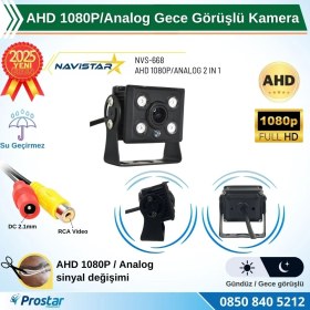 Resim Ahd 1080P/ANALOG Orta Boy Gece Görüşlü Rca Av Soketli Kamyon Tır Otobüs Kamerası 