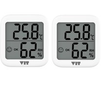 Resim Vit 2'li İç Mekan Dijital Isı ve Nem Ölçer Termometre Renkli 