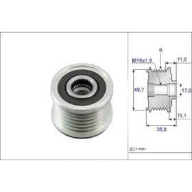 Resim Valeo Alternatör Kasnagı Mercedes C 200 220 E200 220 uyumlu 
