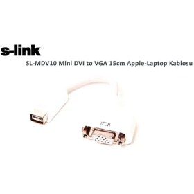 Resim S-Link Sl-Mdv10 Mini Dvı To Vga 15Cm Apple Laptop Kablosu 
