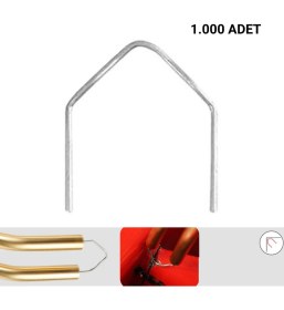 Resim Prolektro 1000 Adet 0,8 mm V Tip Plastik Kaynak Zımba Teli 