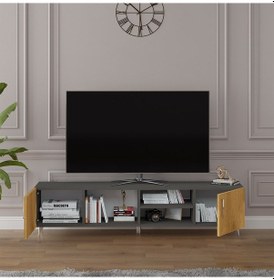 Resim Tv Ünitesi Koyu Gri & Petra Asra Trend T-13 