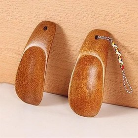 Resim Ayakkabı Boynuzu Ahşap Ayakkabı Çekeceği Ahşap Ayakkabı Kornası Taşınabilir El İşi Uzun Saplı Ayakkabı Kaldırıcı Ayakkabı Aksesuarları Ayakkabı Çektirmesi (Renk: A) 