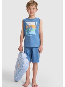 Resim U.s. Polo Assn. Erkek Çocuk Mavi Pijama Takım 50328630-vr036 