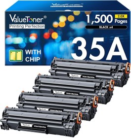 Resim HP MUADİL 35A CB435A for P1006, P1009, P1002, P1003, P1004, P1005 Laser Printer (Black, 4 Pack 