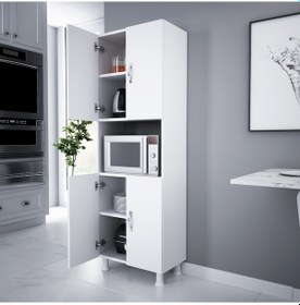 Resim Alesta Life 4 Kapaklı Bölmeli Çok Amaçlı Dolap 