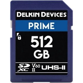 Resim Delkin Devices 512GB Prime Sdxc Uhs-Iı V60 Hafıza Kartı 