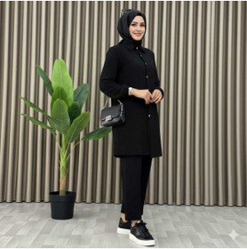 Resim MİSMOLY Tesettür Günlük Rahat İkili Düğmeli Tunik Pantolon Takım 