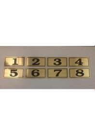 Resim Gendec 4X8 Cm Yapışkanlı No 1'Den 8'E 