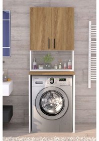 Resim Üst Dolaplı Çok Amaçlı Çamaşır Makinesi Dolabı Çam Çam 