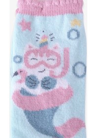 Resim Breeze Kız Çocuk Soket Çorap Yaz Figürlü Su Yeşili (1-2-7-8 Yaş) 