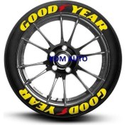 Resim Bombtire Goodyear Sarı Beyaz Lastik Yazısı 8'li Alman Yapıştırıcı 