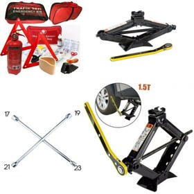 Resim Adıfeks Lüx Trafik Seti Bijon Anahtarı Kriko 1.5 Ton Full Özel Set 3'lü Set 