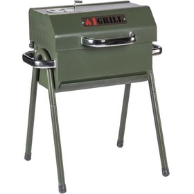 Resim Igrıll Barbekü Cube 402 Mm Kömürlü Mangal Yeşil 