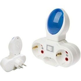 Resim Fetih 99-02 Gece Lambalı 3lü Priz - Anahtarlı Mavi -21 Çok Renkli 