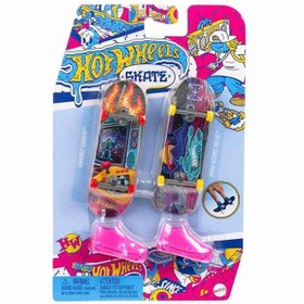 Resim Hot Wheels Skate Retro Temalı İkili Parmak Kaykay ve Ayakkabı Paketleri HXL17-HXL21 