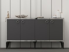 Resim 150 CM POLİ KONSOL ROYALMERMER-ANTRASİT-GÜMÜŞ 