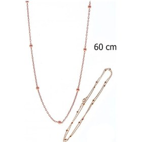 Resim Gümüş 60 Cm Top Top Zincir 