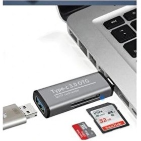 Resim CoverZone USB 3.0 Type-C Kart Okuyucu 2-in-1 Hızlı Veri Aktarımı ve Şarj Özelliği 