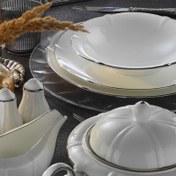 Resim Evaliza Magnolia Platin Yemek Takımı 60 Parça 