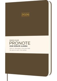 Resim Keskin 2026-9 14 Pronote Günlük Ajanda - Kahverengi Açık Kahverengi 