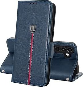 Resim MAMA MOUTH Samsung Galaxy A56 5G Kılıf, Manyetik Deri Cüzdan Kart Yuvaları Telefon Kılıfı, Kapaklı Silikon TPU Tampon Koruyucu Kapak, Kickstand ile Darbeye Dayanıklı Kitap Kılıfı, Samsung A56 5G için 