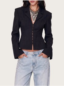 Resim Nelli Studio Keten Tailored Blazer Ceket 