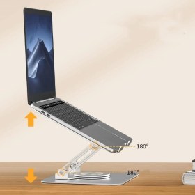 Resim Assess Store Taşınabilir Katlanabilir Folding Alüminyum Notebook Stand Alüminyum Ayarlanabilir Açı ve Katlanabilir Portatif Rahat Kullanım 11 Inç 17 Inç Dizüstü Bilgisayar ve Laptop Stant | X2 